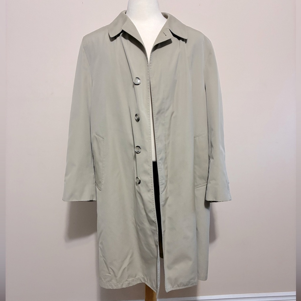 London Fog Maincoats Men's Classic Tan Overcoat with Removable Lining - Picture 5 of 8